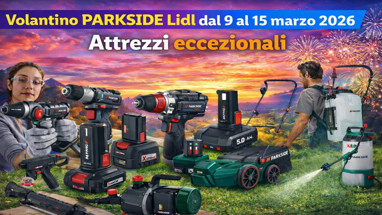VOLANTINO PARKSIDE LIDL FR Dal 9 al 15 MARZO 2026 IN ANTEPRIMA Fai da te giardinaggio X20V attrezzi