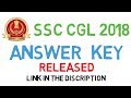 ssc cgl 2018 answer key released