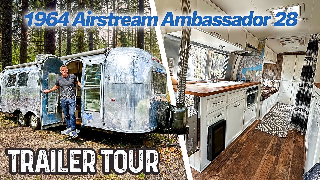 Экскурсия по роскошному винтажному трейлеру Airstream Travel, переоборудованному под автомобиль.