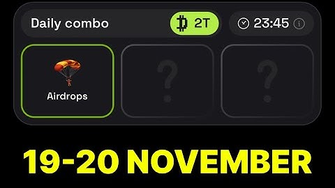 Dropee Daily Combo 19 & 20 November | Dropee Daily Combo  Today | Today Dropee Combo Card |