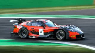 2026 Ginetta G56 GT2 in action at Monza Circuit: Centrifugal Supercharged 6.3 V8 Sound!