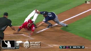 Carlson in Charge - Teachable Clearing the Catcher Moment After Vest Dives for a Play at the Plate