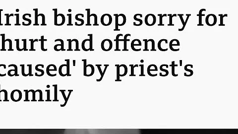 Woke Irish Bishop