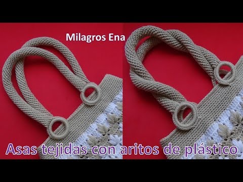 Tutorial: Hacer asas para bolso o cesta a crochet o ganchillo