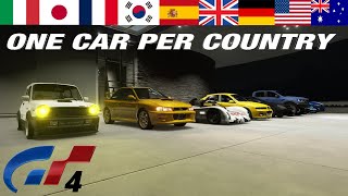 Can you beat Gran Turismo 4 with a Single Car from each Country?