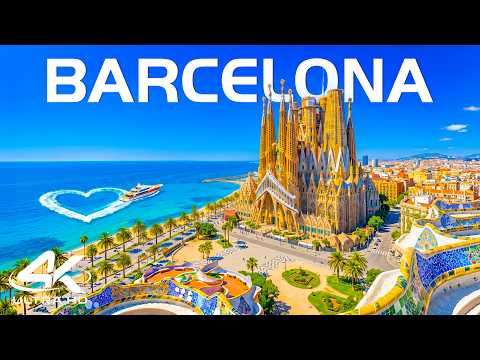 [4K] Barcelona 🇪🇸 Deep House | Sagrada Família, Turquoise Coast & Scenic City Views