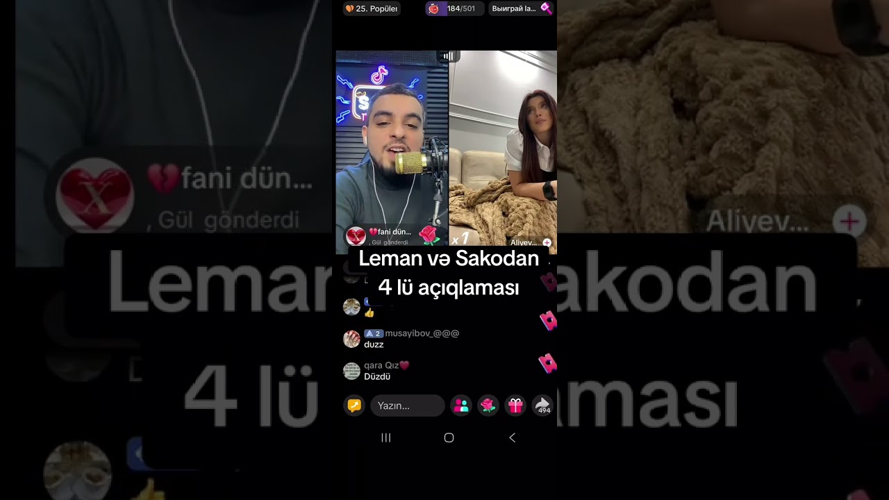 Leman ve Sakodan Qalmaqalli Dordlu Aciqlamasi - Leman TikTok Official