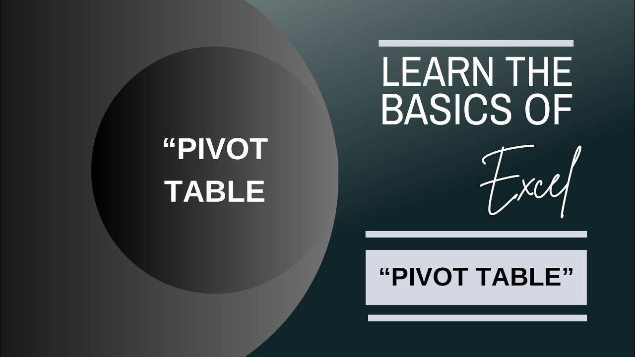 How to insert pivot table in MS EXCEL - YouTube