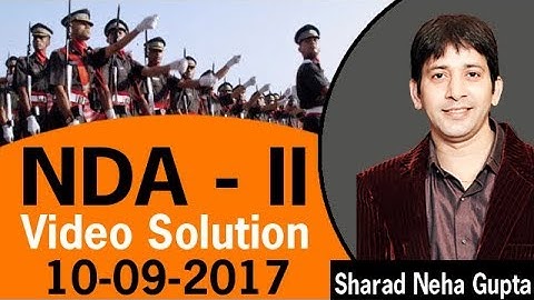 NDA 2017 paper 2 COMPLETE  solutions Part-3 | NDA Solved Papers | NDA Previous year paper Solution