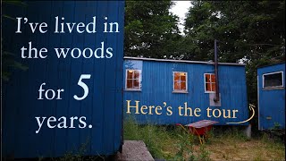 The tour of my studio, a tiny house in the woods