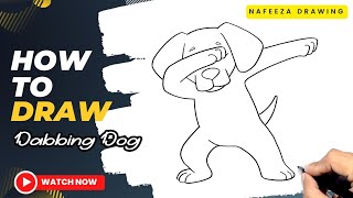 How to draw Dabbing Dog