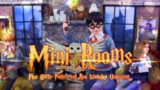 DIY - How to Make: Harry Potter Mini Rooms PLUS Harry Potter & Ron Weasley Unboxing