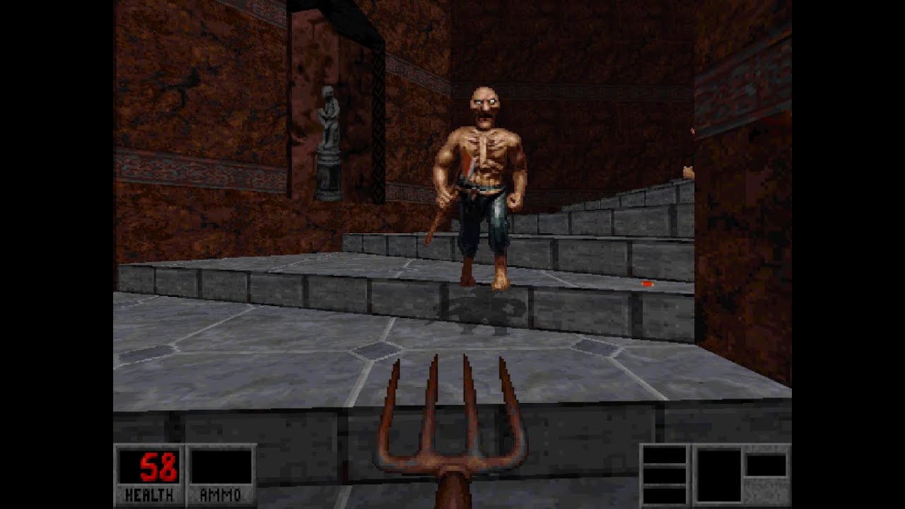 Blood - PC DOSBox - E1M2 - Pitchfork Start