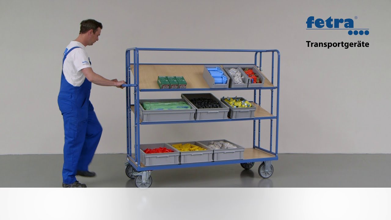 Fetra Etagenwagen verstellbare Böden für flexibles Lagern & Transportieren