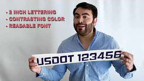 USDOT Number Sticker Decal Lettering Basic Requirements | Guide To Displaying Your USDOT Number