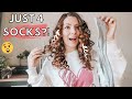 Heatless Curls | Overnight Sock Curls for DEFINED CURLS and MAJOR SHRINKAGE | 2A/2B/2C WAVY HAIR