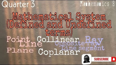 UNDEFINED AND DEFINED TERMS (Mathematical System)
