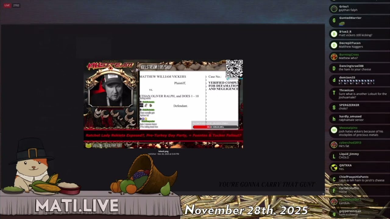 MATI: Итан Ральф снова подал в суд на Мэтью Викерса, опека и День благодарения 28 ноября 2025 г.