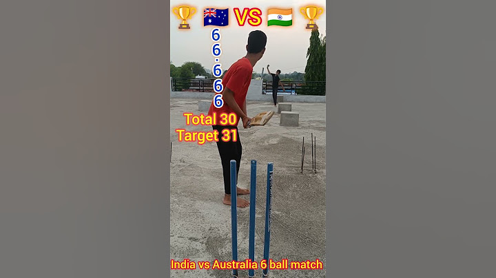 India vs Australia 6 ball match || T20 world cup || who won the match