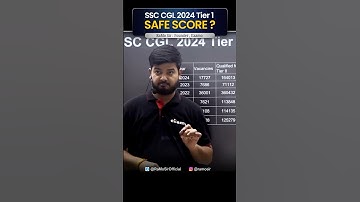 CGL 2024 Tier 1 Safe Score ? 😱💥#ssccgl #ssc #motivation