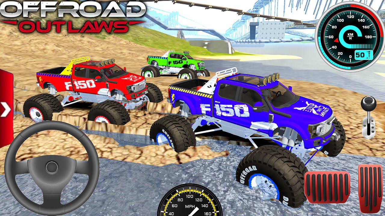 Offroad Outlaws Mud Driving GameplayMonster Pickup Trucks Extreme Off