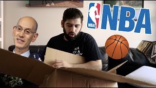WTF UNBOXING FROM THE NBA??!! Look what they sent me!