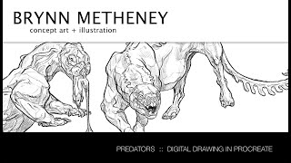 Predators - Digital Drawing In Procreate