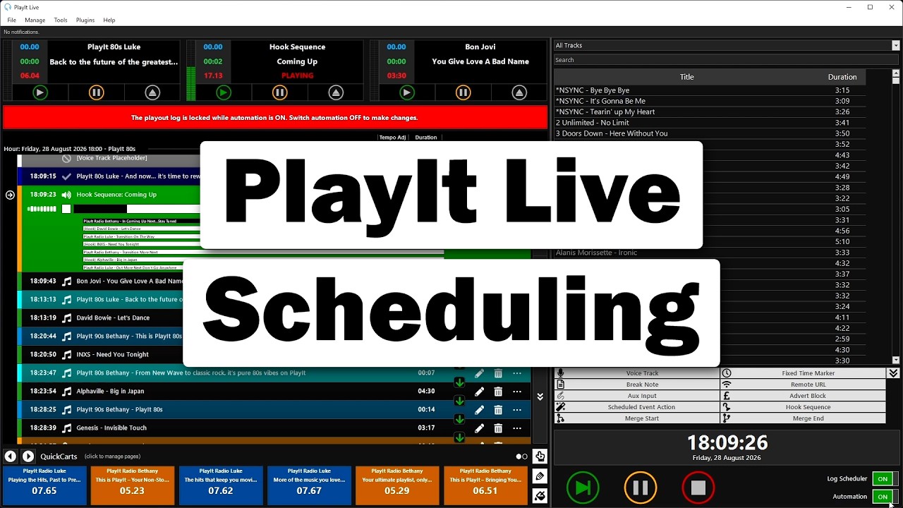 "PlayIt Live: Scheduling" by PlayIt Software