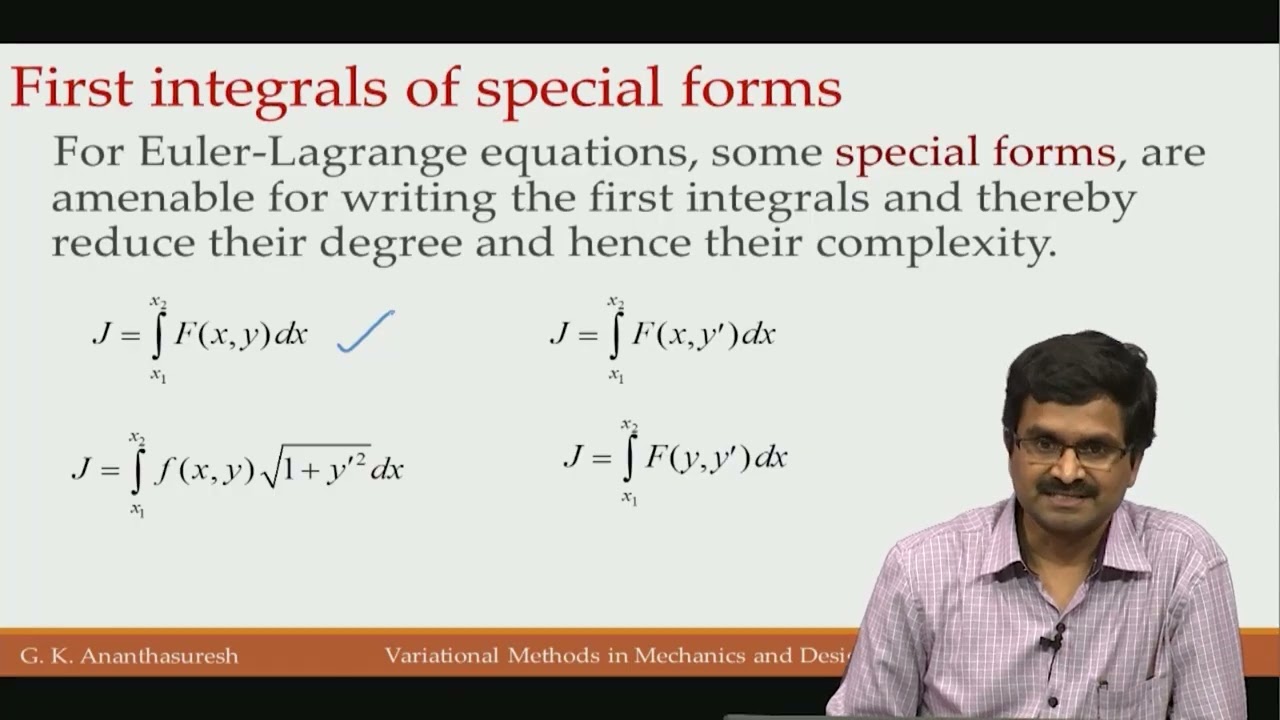 Lec36: Invariants of Euler-Lagrange equations and canonical forms 