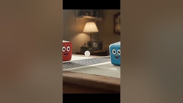 Cubes playing pingpong | Relaxing Loop Animation  #oddlysatisfying #cuteanimation #loop #cubeloopz