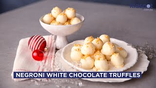 Negroni white chocolate truffles