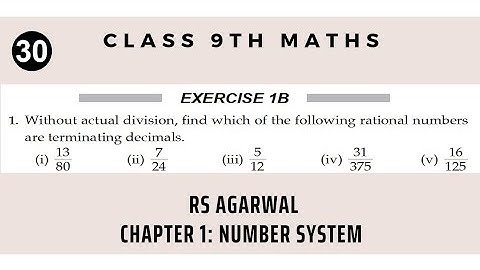 Without Actual Division find which rational numbers are terminating - Class 9th Maths Ch 1 Ex 1B Q 1