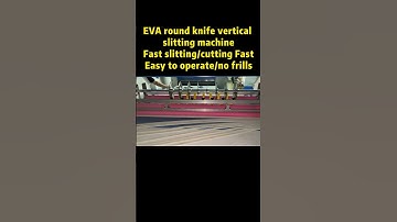 EVA round knife horizontal and vertical slitting machine #epe #machine #factory #manufacturing #foam