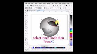 🔥 Amazing 3D Circle Design in CorelDRAW | Easy tutorial #Shorts