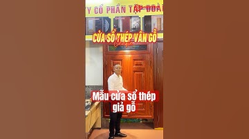 👍 Giới thiệu mẫu cửa sổ thép vân gỗ 2 cánh, cửa sổ bằng sắt có song thép bảo vệ an toàn, cửa sổ sắt