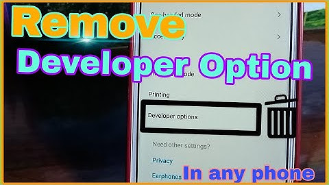 How To Enable And Disable Developer Options In Any Android Phone