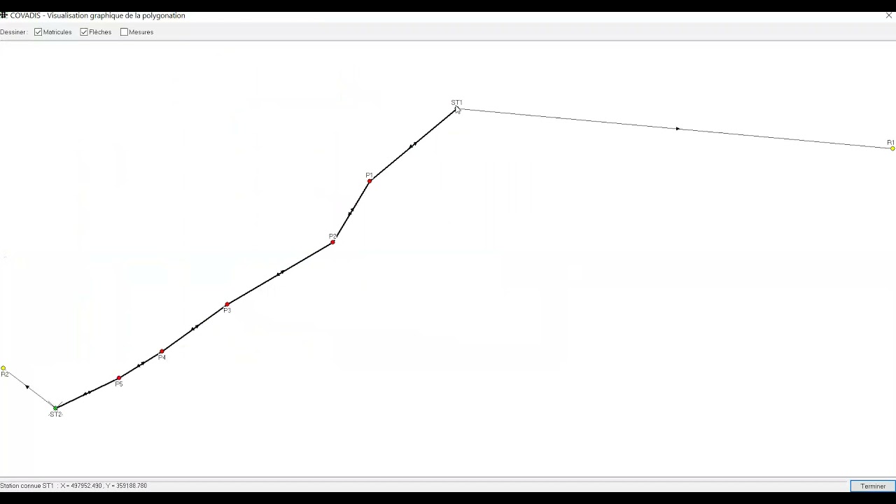 Calcul de cheminement sur Covadis