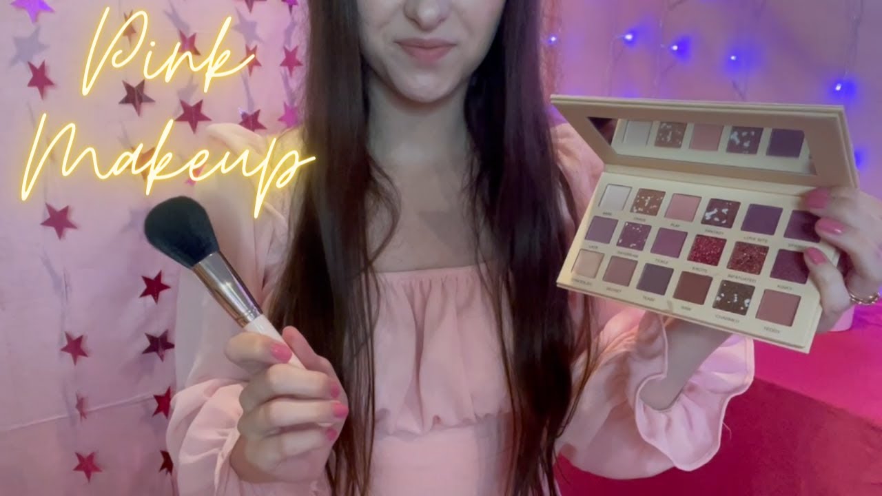 ASMR Doing Your Pink Makeup! (Layered Sounds)