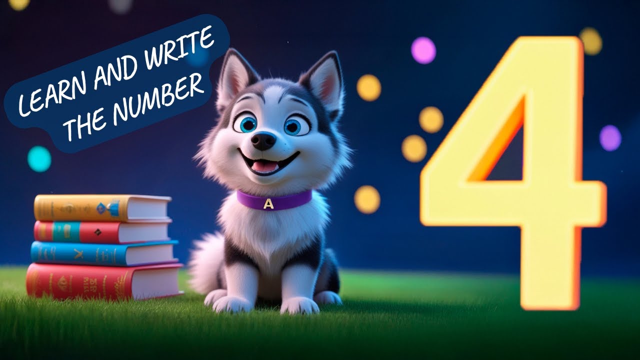 The number 4 for kids | Learn to Write the Number Four | Count to 10 |  Counting for Kids