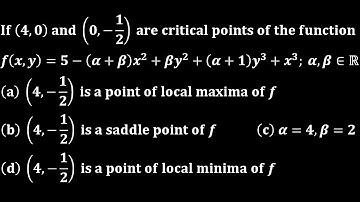 function of two several variables multivariables saddle point iit jam mathematics gate 2020 csir net