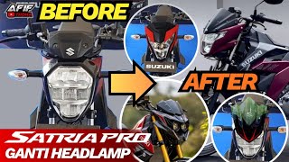 TAMPANG KURANG MENYALA BEGINI JIKA SATRIA PRO GANTI HEADLAMP‼️KIRA KIRA BAGUS MANA BATOK LAMPUNYA?