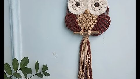 Macrame owl wall hanging DIY KIT with video instruction