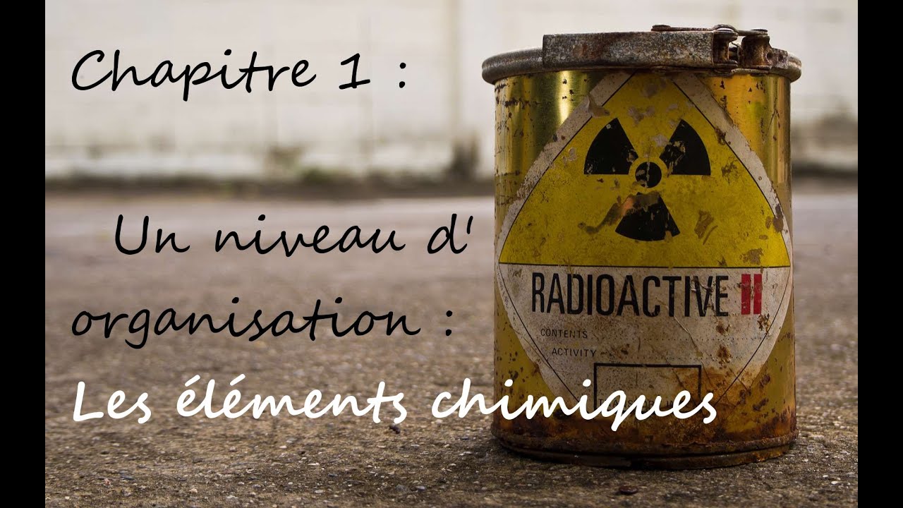 1-1 - Un niveau d'organisation : les éléments chimiques