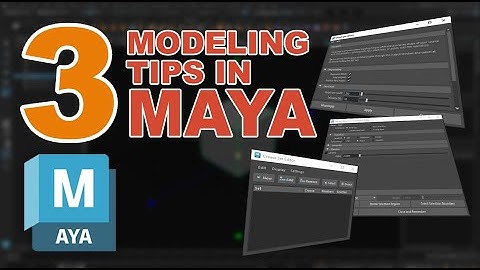 3D MODELING TIPS IN MAYA - (Episode 02)