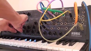 Korg MS-20 groove with EG1 looping and S/H modulation #korgms20