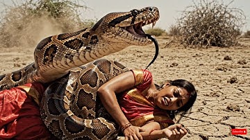 rescue animal: Indian Wildlife Team Rescues Woman from Giant Python