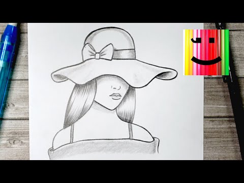 Видео: Comment Dessiner un chapeau - Comment dessiner une fille qui porte un chapeau sur la tête - Tutoriel