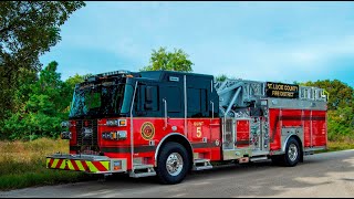 SFEV  St. Lucie County Fire District's new Sutphen SL75 Aerial Ladder (HS7730)  walk around video