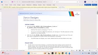 Illustrated Excel 365 | Module 12: SAM Project B Zarco Designs