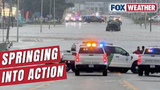 First Responders Assist During Intense Flash Flooding In Uvalde, Texas